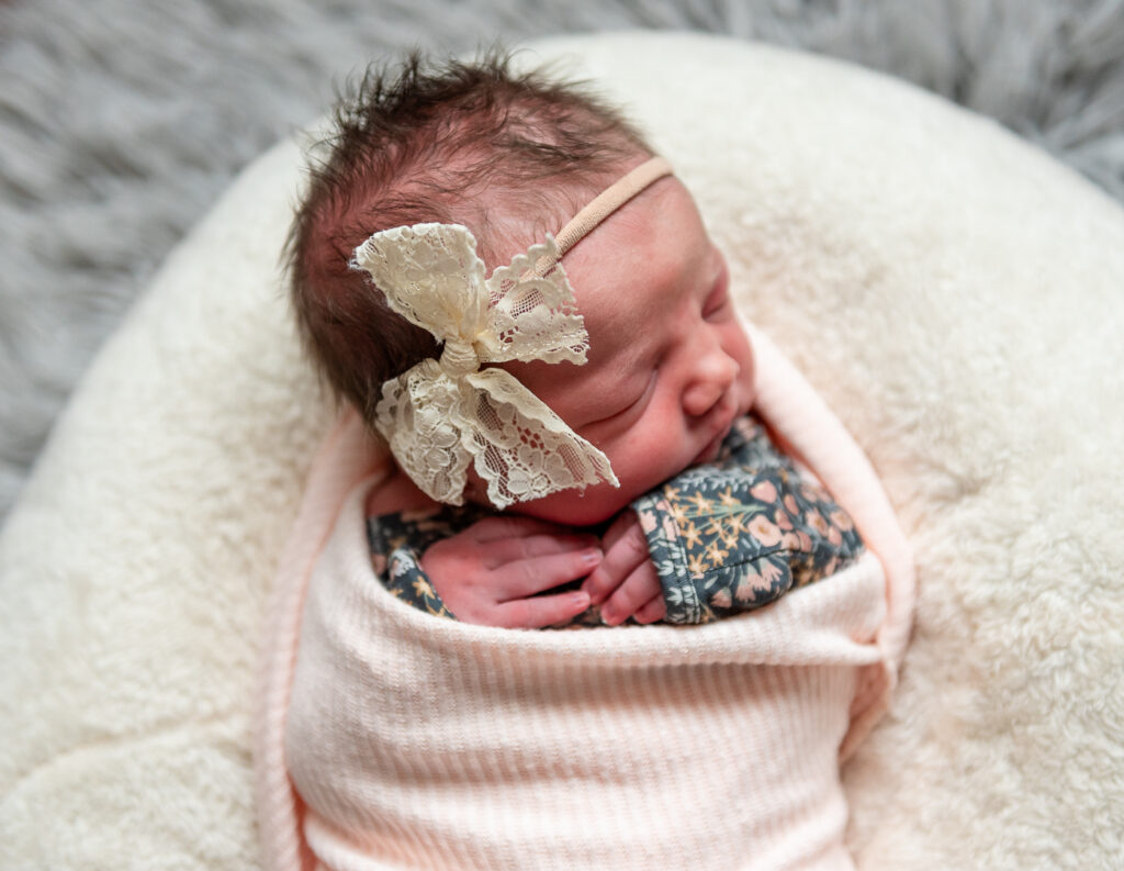 Newborn photograph in a hospital