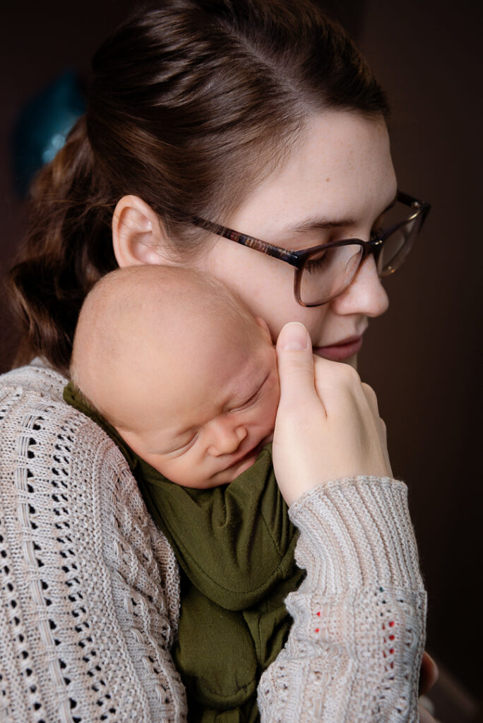 Mom and newborn