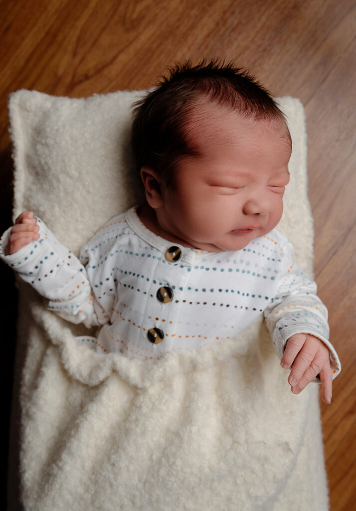 Newborn photography in studio setting