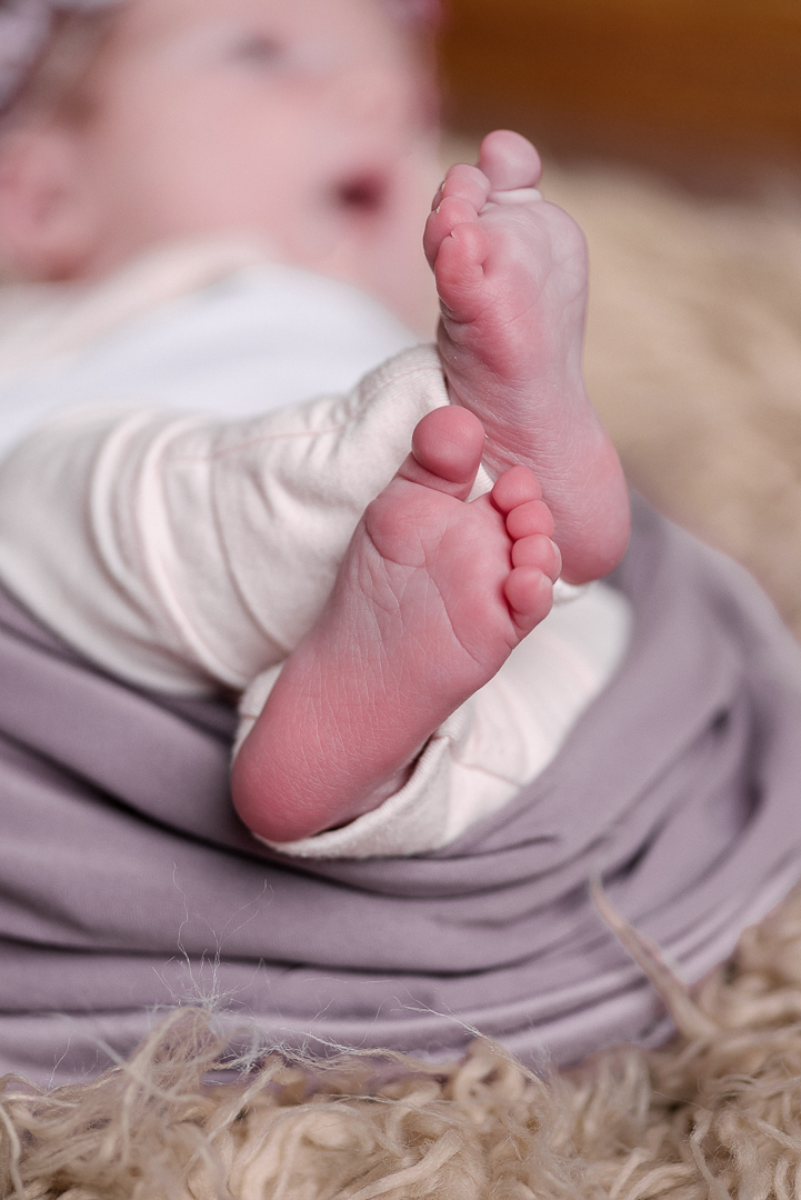 Baby feet newborn photography
