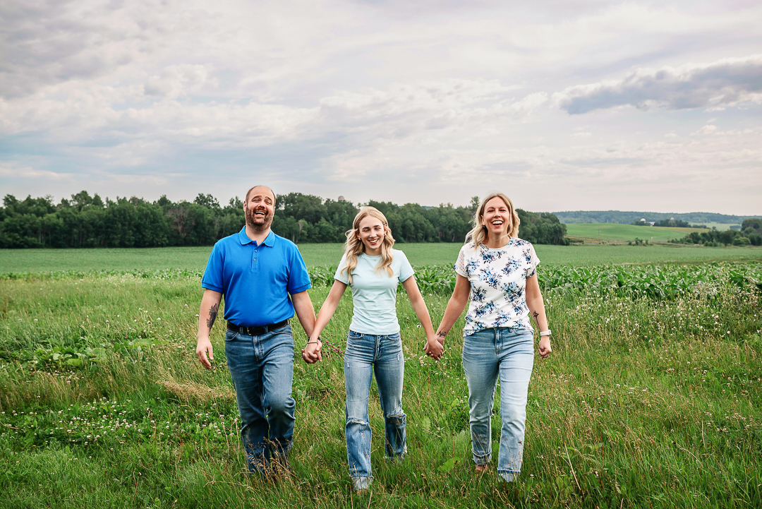 Relaxed family photography session in Wisconsin studio with warm storytelling imagery