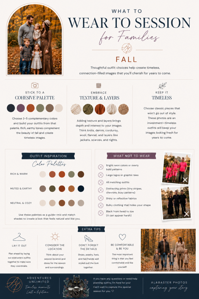 Fall Family Photo Outfit Inspiration | Alabaster Photos