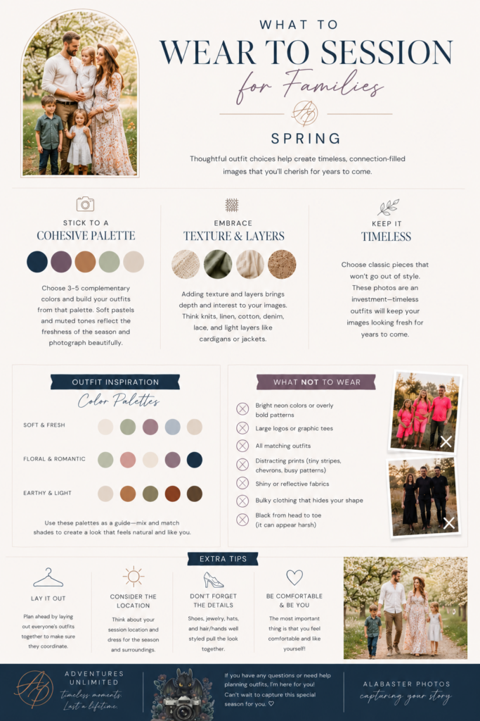 Spring Family Photo Outfit Guide | New Richmond WI Family Photographer