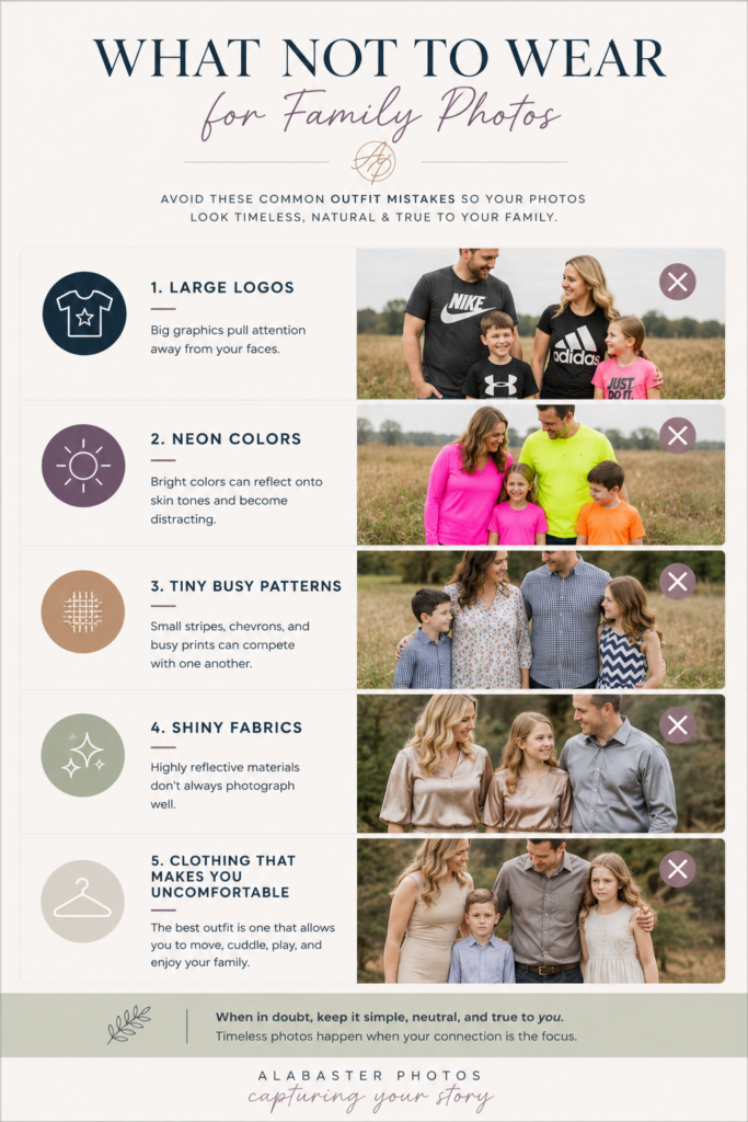 What Not to Wear for Family Photos | Wisconsin Family Photography Tips
